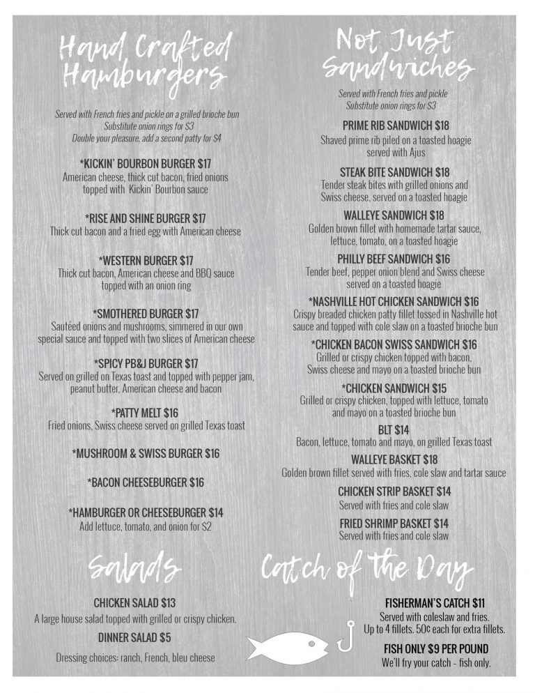 Winter Menu Wigwam Resort